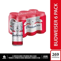 Cerveza Budweiser lata x6und x269ml c-u