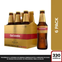 Cerveza CLUB COLOMBIA botella dorada six pack (1980 ml)