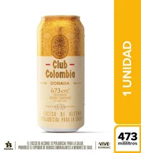 Cerveza CLUB COLOMBIA latón dorada (473 ml)