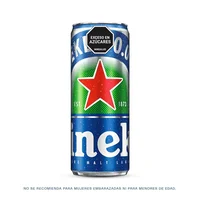 Cerveza HEINEKEN lata cero alcohol (250 ml).
