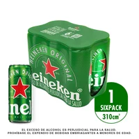 Cerveza HEINEKEN lata lager six pack (1860 ml)