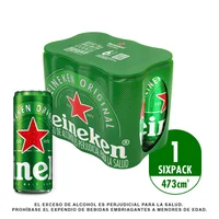 Cerveza HEINEKEN lata lager six pack (2838 ml)