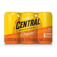 Cerveza LA CENTRAL lata six pack (1980 ml)