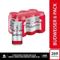 Cerveza LATA 6 UND BUDWEISER 1614 ml