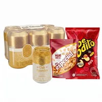 Combo Mundial 2 Cerveza CLUB COLOMBIA lata dorada (1980 + Pasabocas DETODITO de BBQ (165 gr) + Maní LA ESPECIAL con sal (180 gr)