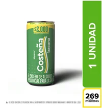 Lata CERVEZA COSTEÑA BACANA nacional (269 ml)