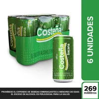Lata CERVEZA COSTEÑA BACANA nacional six pack (1614 ml)