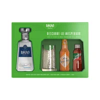 Pack de Tequila 1800 Silver + vaso, toronja y tajin