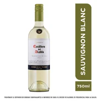 Vino blanco CASILLERO DEL DIABLO reserva concha y toro Sauvignon Blanc (750 ml)