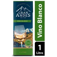 Vino blanco GRAN ANDES DEL SUR chileno Moscatel (1000 ml)