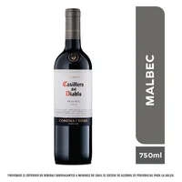 Vino tinto CASILLERO DEL DIABLO malbec Malbec (750 ml)