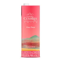 Vino Tinto Cuatro Cumbres Tetrapack 1000ml