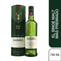 Whisky GLENFIDDICH Single Malt Scotch 12 años (750 ml)