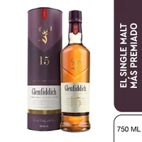Whisky GLENFIDDICH Single Malt Scotch 15 años (750 ml)