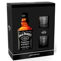 Whisky JACK DANIELS Tennessee No. 7 + 2 vasos regalo (700 ml)