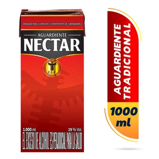 Aguardiente NECTAR rojo tetrapack (1000 ml)