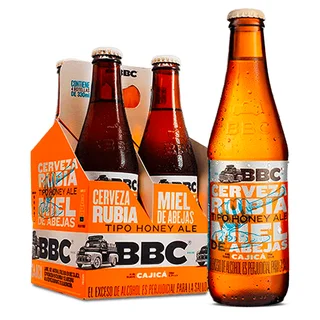 Cerveza Bbc Cajica Miel Botella 330ml X4