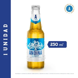 Cerveza CERVEZA ANDINA LIGHT light (250 ml)