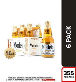 Cerveza MODELO botella especial six pack (2130 ml)