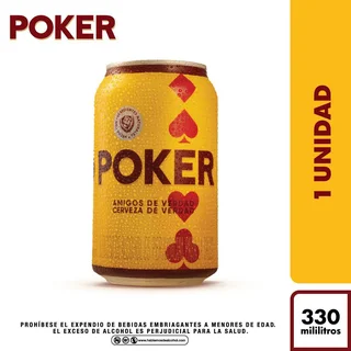 Cerveza POKER lata (330 ml)