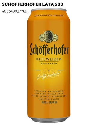Cerveza SCHOFFERHOFER weizen (500 ml)