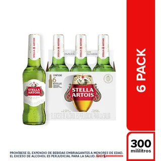 Cerveza STELLA ARTOIS botella six pack (1800 ml)