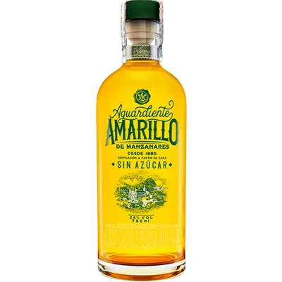 Aguardiente Amarillo de Manzanares sin azúcar x 750ml