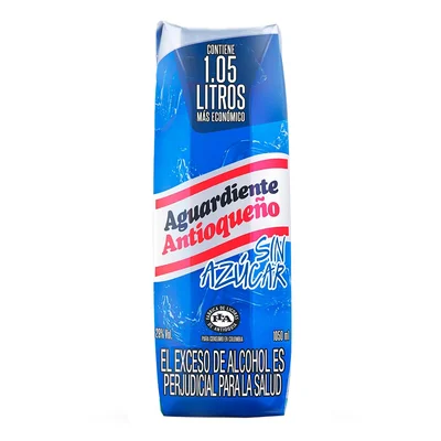 Aguardiente Antioqueño sin azúcar tetra x 1050 ml