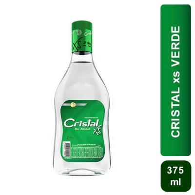 Aguardiente CRISTAL sin azúcar media (375 ml)