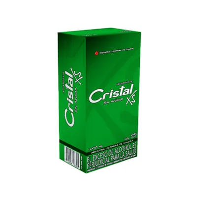 Aguardiente Cristal Verde tetra x1000ml