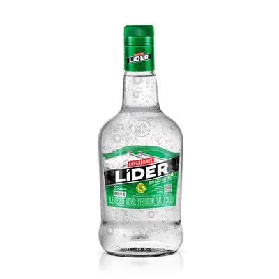 Aguardiente Lider sin azúcar verde x750ml