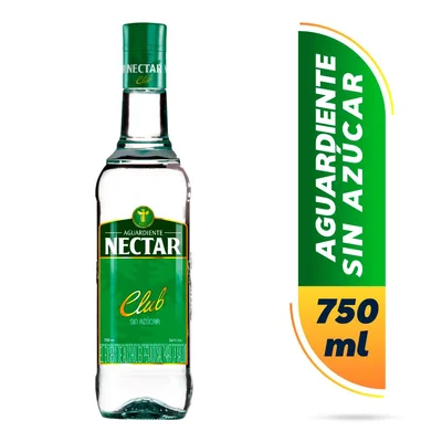 Aguardiente NECTAR botella club sin azúcar (750 ml)