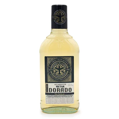 Aguardiente NECTAR dorado sin azúcar media (375 ml)