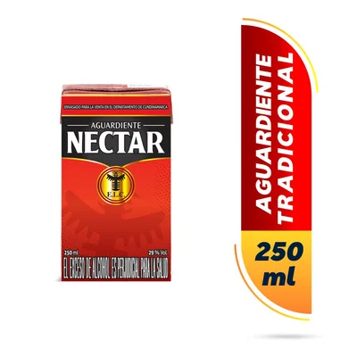 Aguardiente NECTAR tradicional caja pequeña (250 ml)