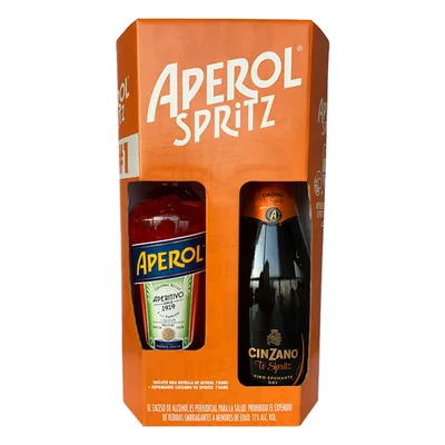 Aperitivo Aperol Botella x750ml + Vino Cinzano x750ml