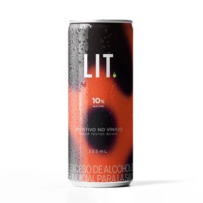 Aperitivo Hard Seltzer Lit Dark Frutos Rojos 355ml