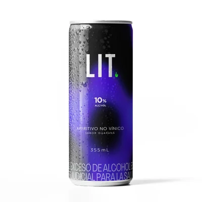 Aperitivo Hard Seltzer Lit Dark Guaraná 355ml