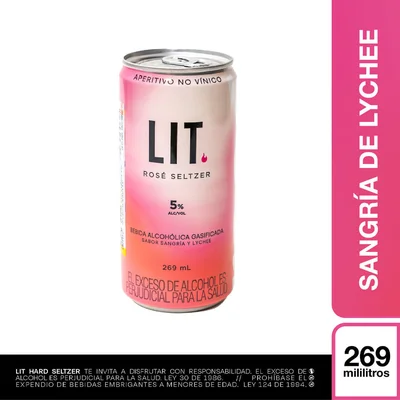 Aperitivo Hard Seltzer Lit Rosé Lychee x269ml