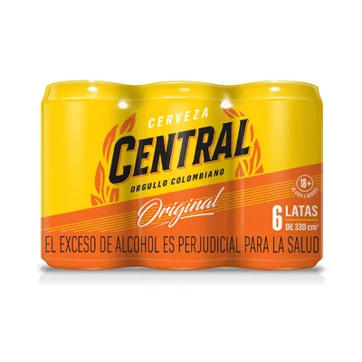 Cerverza Central Sixpack Lata x6Und x330ml C-U