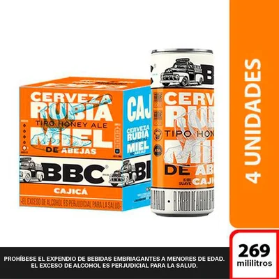 Cerveza artesanal BOGOTA BEER COMPANY lata Cajicá miel (1076 ml)