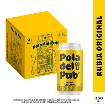 Cerveza artesanal POLA DEL PUB rubia origina (1320 ml)