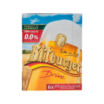 Cerveza BITBURGER CERVEZA DRIVE SIXPACK (1980 ml)