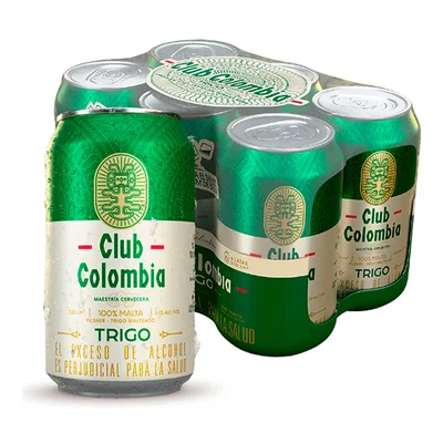 Cerveza Club Colombia Trigo Lata X6 330 ml