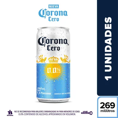 Cerveza CORONA cero alcohol (269 ml)