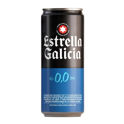 Cerveza ESTRELLA GALICIA libre de alcohol (330 ml)