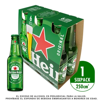 Cerveza HEINEKEN botella six pack (1500 ml)
