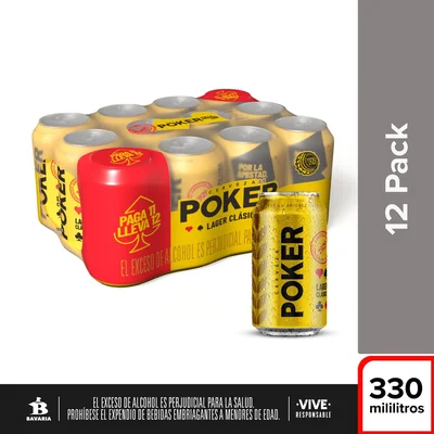Cerveza POKER lata (3630 ml)