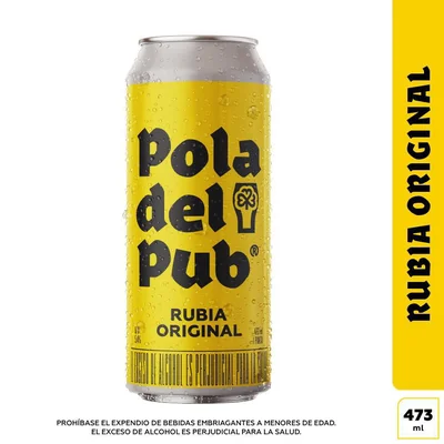 Cerveza POLA DEL PUB rubia original (473 ml)