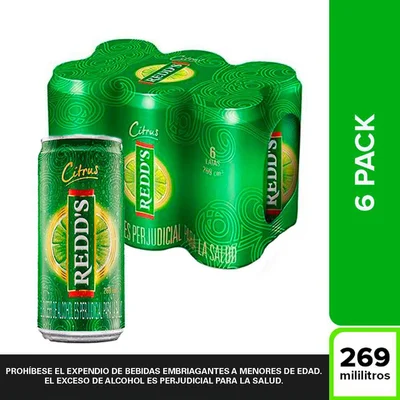 Cerveza REDDS lata six pack (1614 ml)