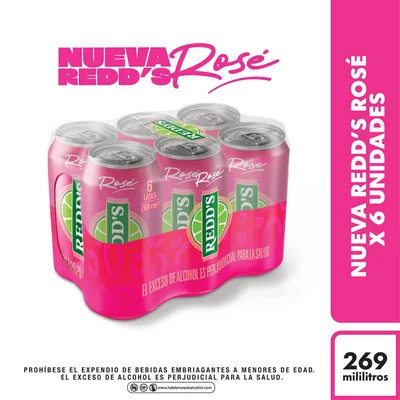 Cerveza REDDS rosé six pack (1614 ml)